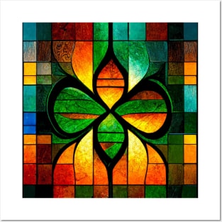 Celtic Cross Stained Glass Posters and Art